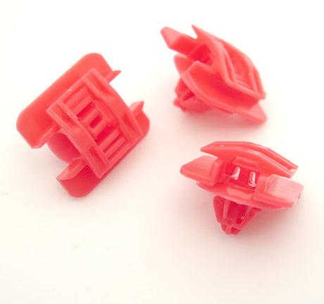 Side Body Moulding Trim Clip, Red
