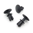 Push Fit Black Plastic Rivet, 8.5mm Hole, 19mm Head, Black