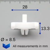 Exterior Door Moulding and Bump Strip Trim Clips, White - image 2
