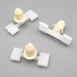 Side Body Moulding Clips, White with Rubber Grommet