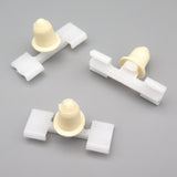 Side Body Moulding Clips, White with Rubber Grommet