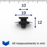 Exterior Trim & Arch Moulding Clip, Black with Washer - image 2