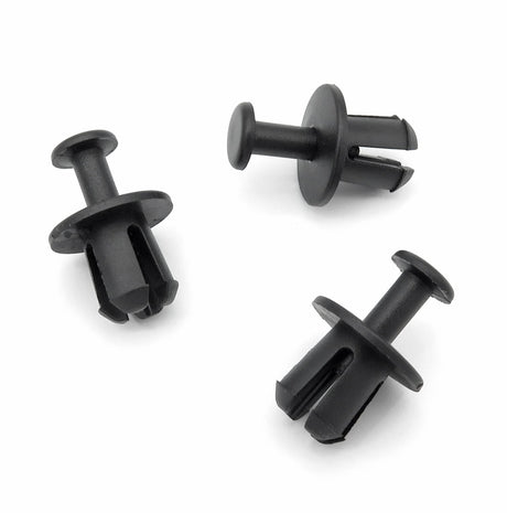 Push Fit Plastic Rivet, 8mm Hole, Black