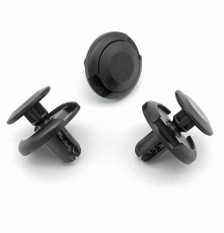 7mm Plastic Push Fit Rivet, Black