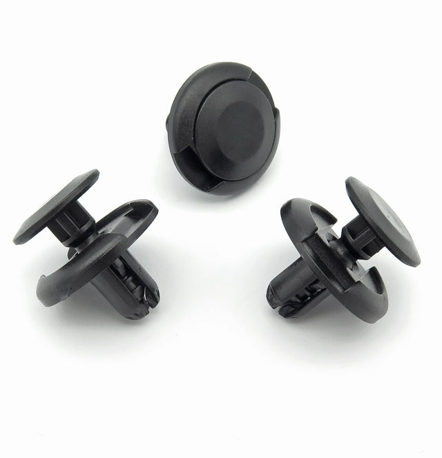 7mm Plastic Push Fit Rivet, Black