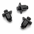Push Fit Plastic Rivet, Rectangular Collar, Black