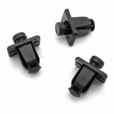Push Fit Plastic Rivet, Rectangular Collar, Black