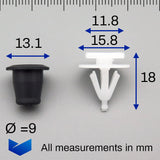 Trim Moulding Clip, 2-piece with Grommet - image 2