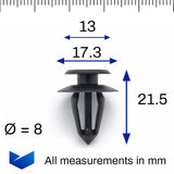 Interior Trim Panel Clip, Black - image 2
