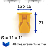 Screw Grommet, Yellow - image 2