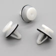 Trim Moulding Clip, White with Washer
