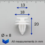 Trim Panel & Moulding Clip, White - image 2