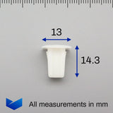White Insert Retainer Clip with Washer - image 2