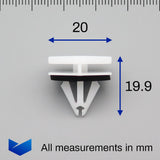 Side Moulding Clip, White - image 2