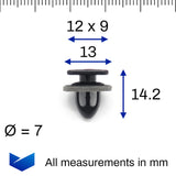 Moulding Clips, Black with Foam Washer - image 2