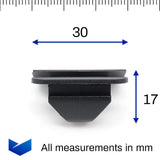 Upholstery Retaining Clip, Black - image 2