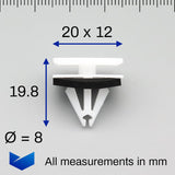 Moulding Clip, White - image 2
