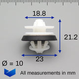 Trim Panel Clip, White - image 2
