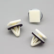 Hidden Trim Moulding Clip, White with Washer