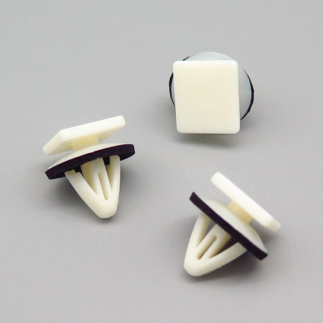 Hidden Trim Moulding Clip, White with Washer