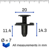 Push Fit Plastic Rivet, 7mm - image 2