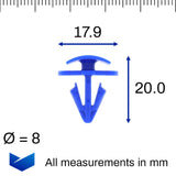 Moulding Clip, Blue - image 2