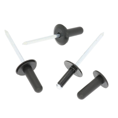 6.5mm Aluminium Rivet, Plastic Head, Black, 15.8mm