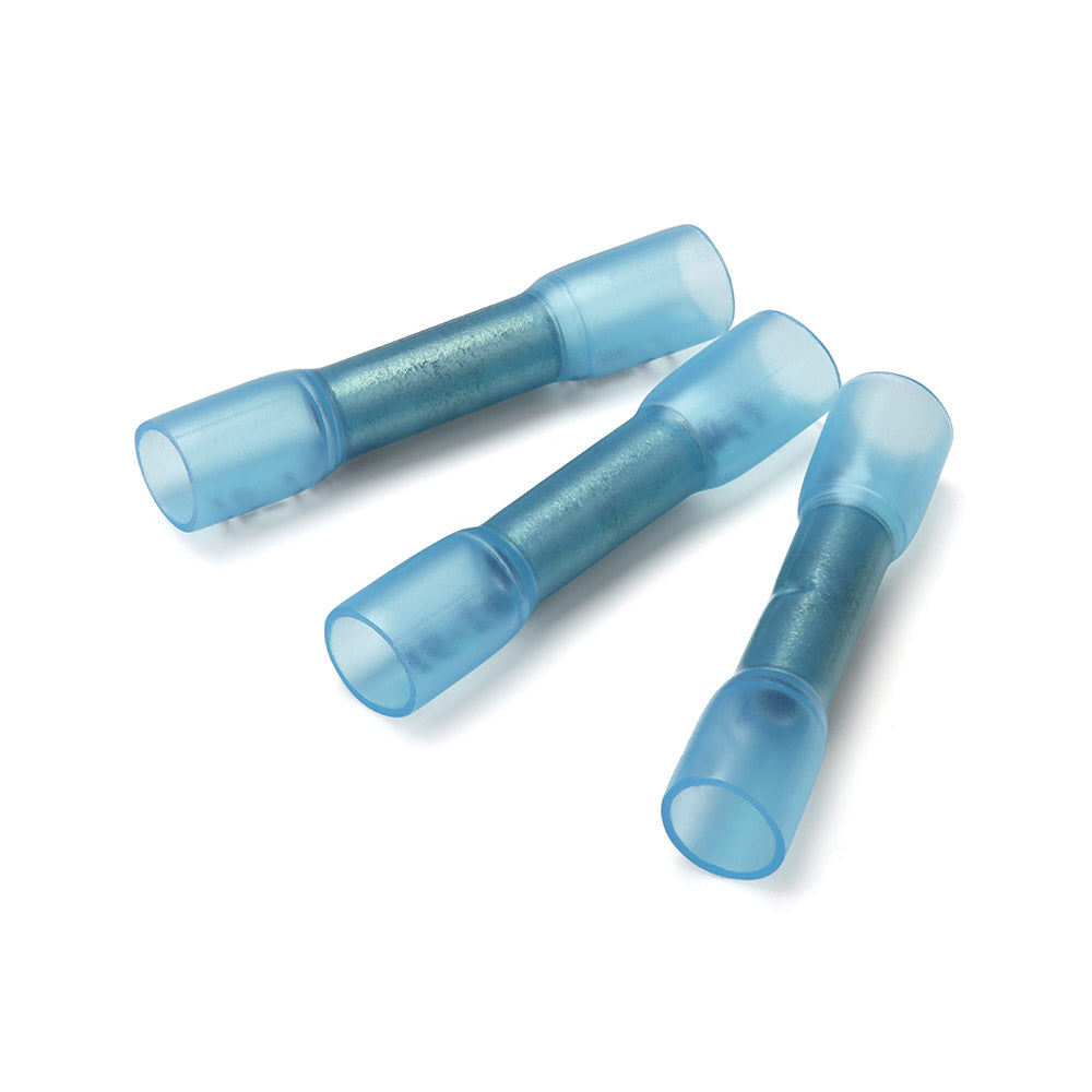Heatshrink Butt Connector Terminals - Blue - 100pk