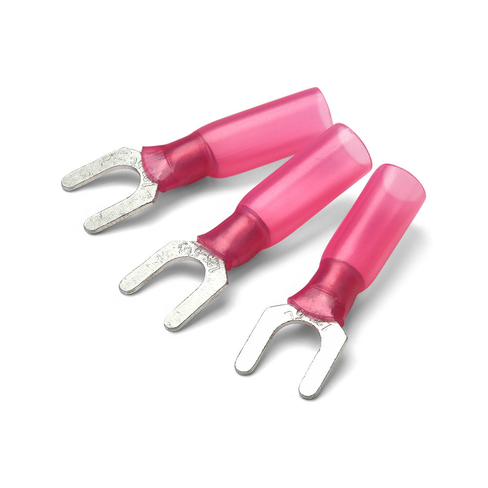 5mm Red Heatshrink Fork Terminal - Pack of 100