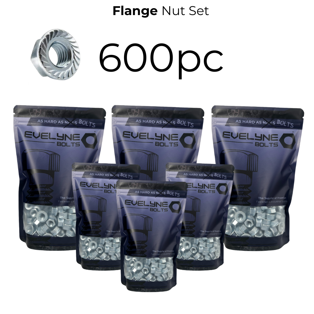 600pc Flange Nut Set - [Free Form A Washers - 600pc] – GreaseApe