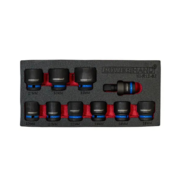 1/2" Shallow Impact Socket Set in EVA Foam 20-32mm