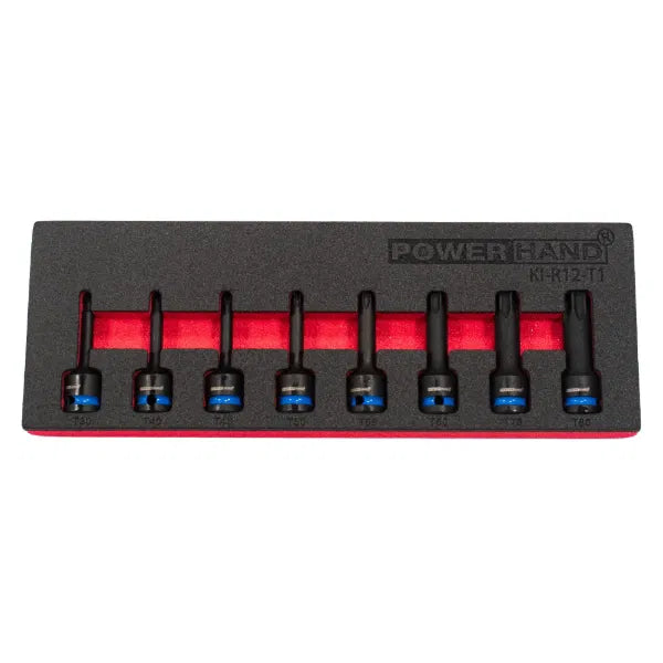 1/2" Torx Impact Socket Set in EVA Foam T30-80