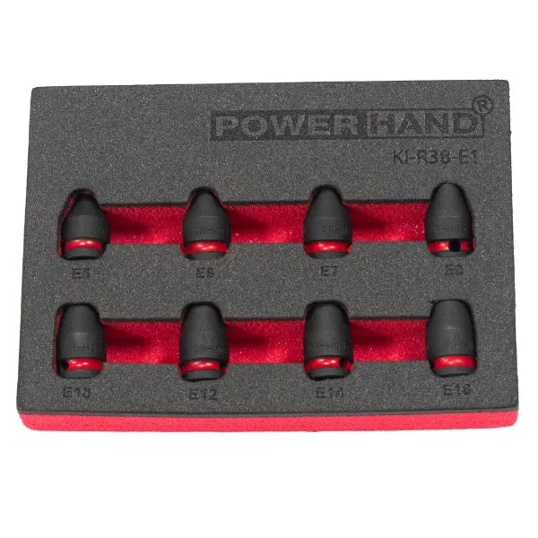 3/8" E Torx Set in EVA Foam