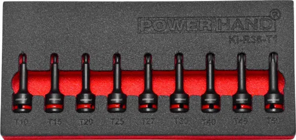 3/8" Torx Impact Socket Set in EVA Foam T10-T50