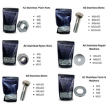 Stainless Steel -  Nut, Bolt & Washer Pack [Part Thread Pack]