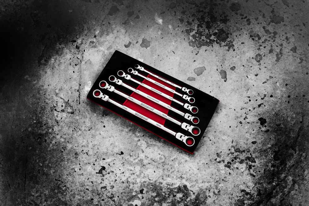 Powerhand 6 Pc XL Flex Head Ratcheting Spanner Set