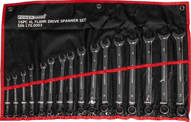 Powerhand 16Pc XL Flank Drive Spanner Set