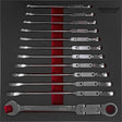 Powerhand 12pc double-jointed combi/ratcheting spanner set