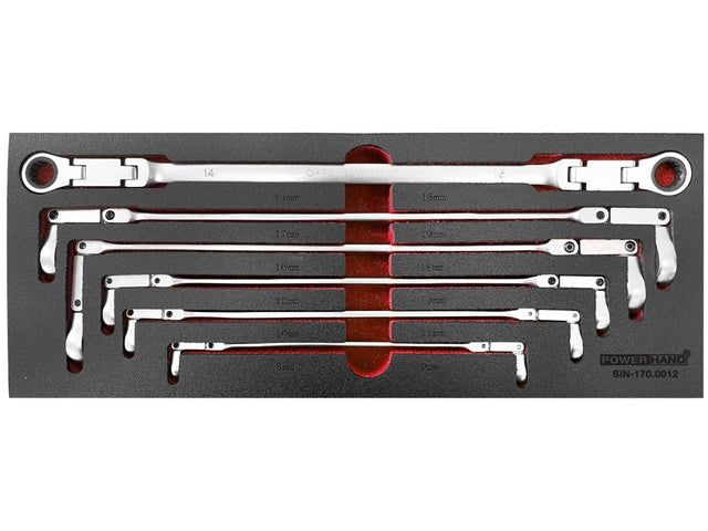 Powerhand 6pc XL Flexible Ratchet Wrench Set