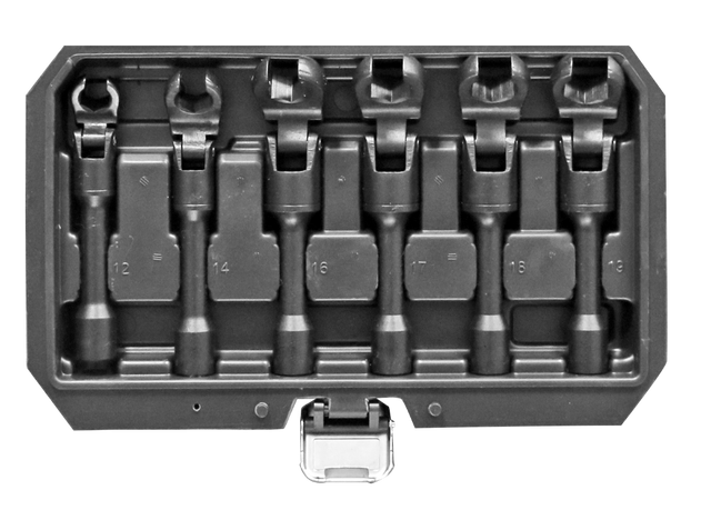 Powerhand 6Pc Long Flex-Head Crows Foot Wrench Set