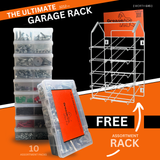 The Ultimate Garage Rack - 10 Full Assorted Boxes [ Free Wall Rack ]