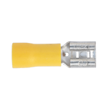 Yellow 6.3mm Female Push On Pre-Ins.Terminal - 100pk