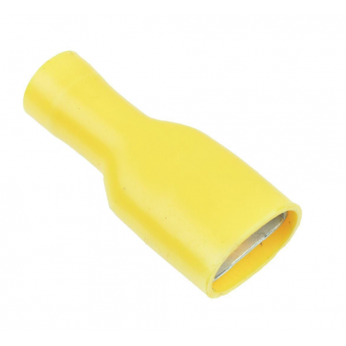 Yellow 9.5mm Fem Ful/Ins Push On Pre-Ins.Terminal