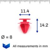 Moulding Clip, Red - image 2