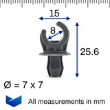 Bonnet Stay Clip, 7x7mm Hole - image 2