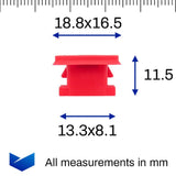 Plastic Grommet, Red - image 2