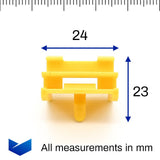 Plastic Fastener, Trim & Moulding Clip, Locator Clip, Yellow - image 2
