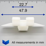 Body Moulding Clips, White - image 2