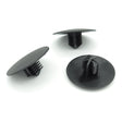 Fir Tree Button Clip, 8mm Hole, 26mm Head, Black
