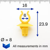 Bonnet Stay Clip, Yellow - image 2